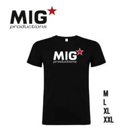 MIG Productions Black T-Shirt M (Fekete színű póló M-es méretben)