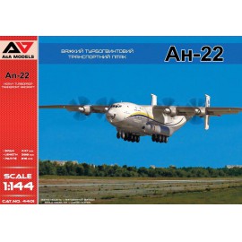 A&A Models 1:144 Antonov An-22 Heavy Turboprop Transport Aircraft
