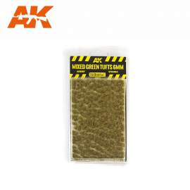 AK Interactive tufts, Mixed green tufts 6mm
