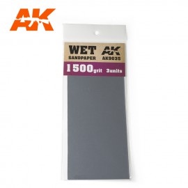 AK Interactive Wet Sandpaper 1500 Grit. 3 units
