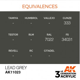 Acrylics 3rd generation Lead Grey 17ml