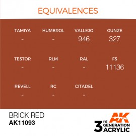 Acrylics 3rd generation Brick Red 17ml