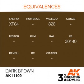 Acrylics 3rd generation Dark Brown 17ml