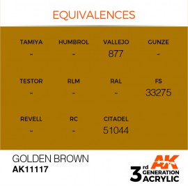 Acrylics 3rd generation Golden Brown 17ml