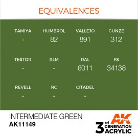 Acrylics 3rd generation Intermediate Green 17ml