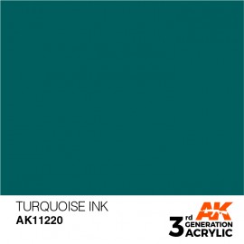 Acrylics 3rd generation Turquoise INK 17ml