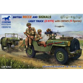 Bronco 1:35 BRITISH RECCE AND SIGNALS LIGHT TRUCK (2 KITS) with CREWS