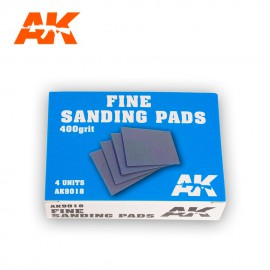 AK Interactive Fine sanding pads 400 Grit. 4 units