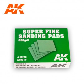 AK Interactive Superfine sanding pads 800 Grit. 4 units