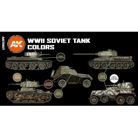 Acrylics 3rd generation Soviet camouflages colors