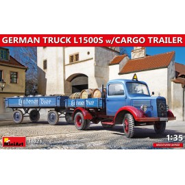 Miniart 1:35 German Truck L1500S w/Cargo Trailer