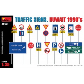 Miniart 1:35 Traffic Signs. Kuwait 1990´s