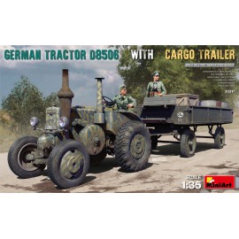 Miniart 1:35 German Tractor D8506 with Cargo Trailer