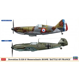Hasegawa 1:72 Dewoitine D.520 & Messerschmitt Bf109E ”Battle of France”