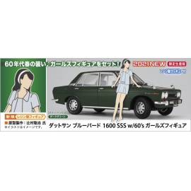 Hasegawa 1:24 Datsun Bluebird 1600 SSS w/60´s Girl´s Figure