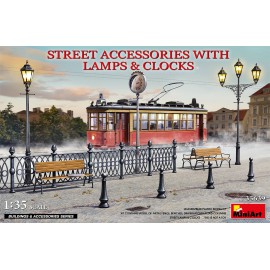Miniart 1:35 Street accessories with lamps & clocks