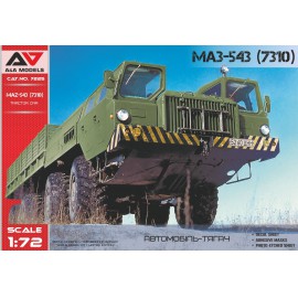 A&A Models 1:72 MAZ-543 Heavy artillery truck (with rubber tires)