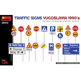 Miniart 1:35 Traffic Signs. Yugoslavia 1990´s