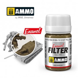 Ammo by Mig FILTER Brown for Desert Yellow