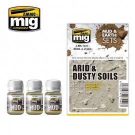 AMMO by Mig Arid & Dusty Soils Weathering Set