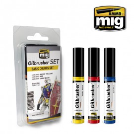 AMMO by Mig Basic Colors OILBRUSHER SET