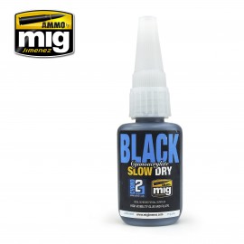Ammo by Mig Black Slow Dry Cyanoacrylate
