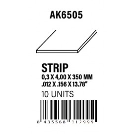 AK-Interactive Strips 0.30 x 4.00 x 350mm - STYRENE STRIP