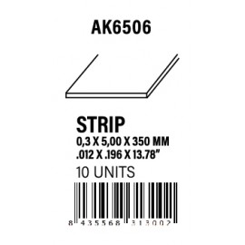 AK-Interactive Strips 0.30 x 5.00 x 350mm - STYRENE STRIP
