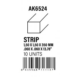 AK-Interactive Strips 1.50 x 1.50 x 350mm - STYRENE STRIP