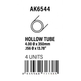AK-Interactive Hollow tube 4.00dx350mm (W.T. 0,7mm)-STYRENE STRIP