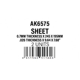 AK-Interactive 0.7mmthickness x 245 x 195mm - STYRENE SHEET
