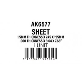 AK-Interactive 1.5mmthickness x 245 x 195mm - STYRENE SHEET