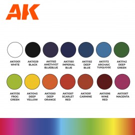 Acrylics 3rd generation Basic starter set - 14 Colors selected by Jose Davinci