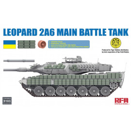 Ryefield model RM5103 1:35 Leopard 2A6 Main Battle Tank with Ukraine decal/ Kontakt-1ERA/workable tracks