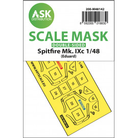 ASK mask 1:48 Spitfire Mk.IXc double-sided express fit mask for Eduard