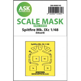 ASK mask 1:48 Spitfire Mk.IXc one-sided express fit mask for Eduard